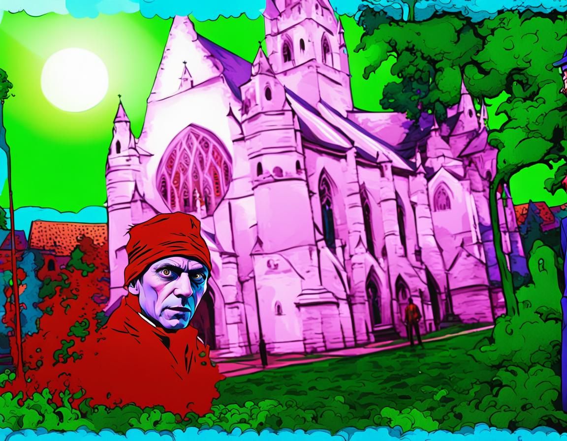 Vampire in Gothic Hippie Psychedelia Before Church