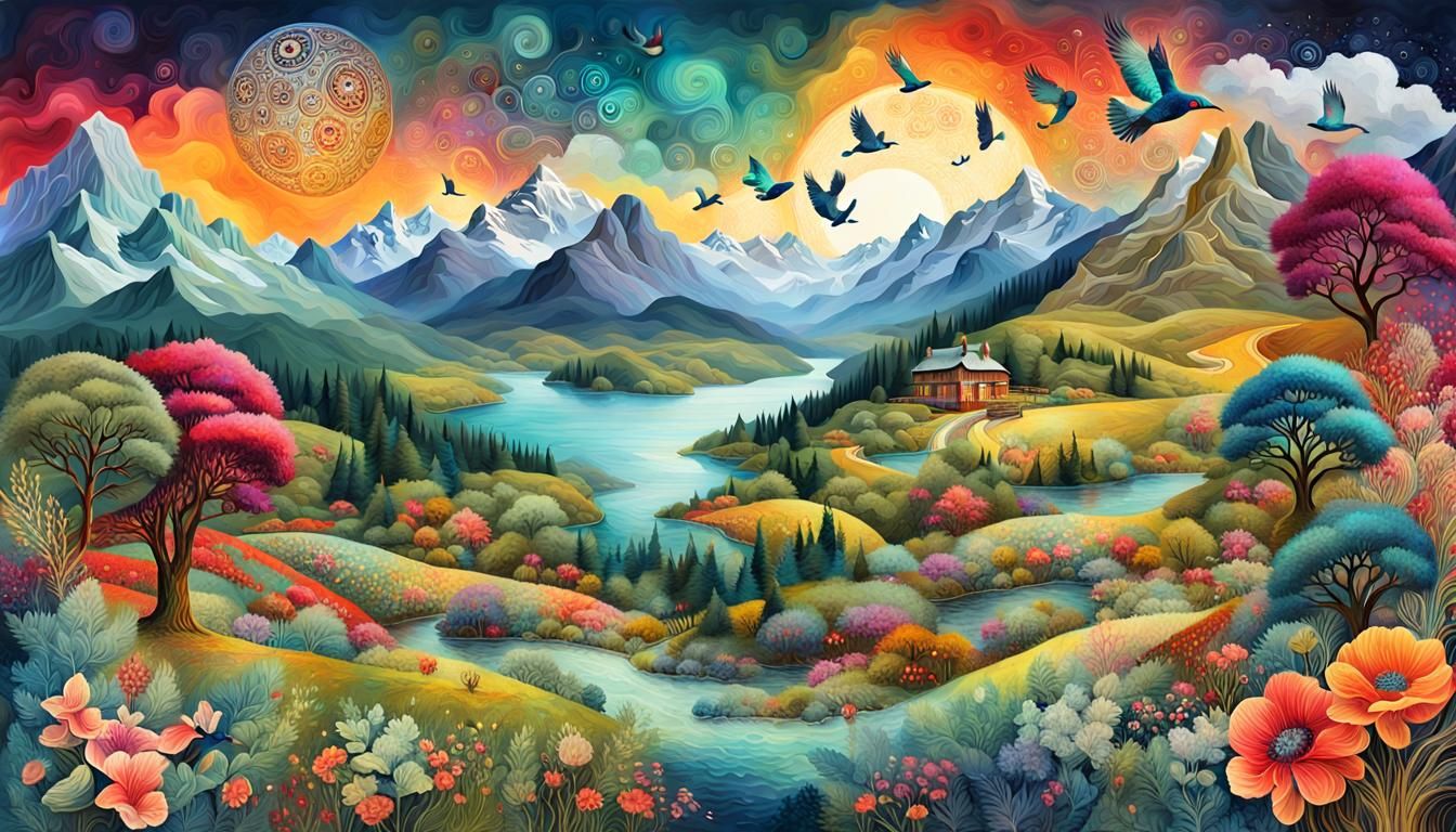 Inspirational Digital Collage Art in 8k Resolution