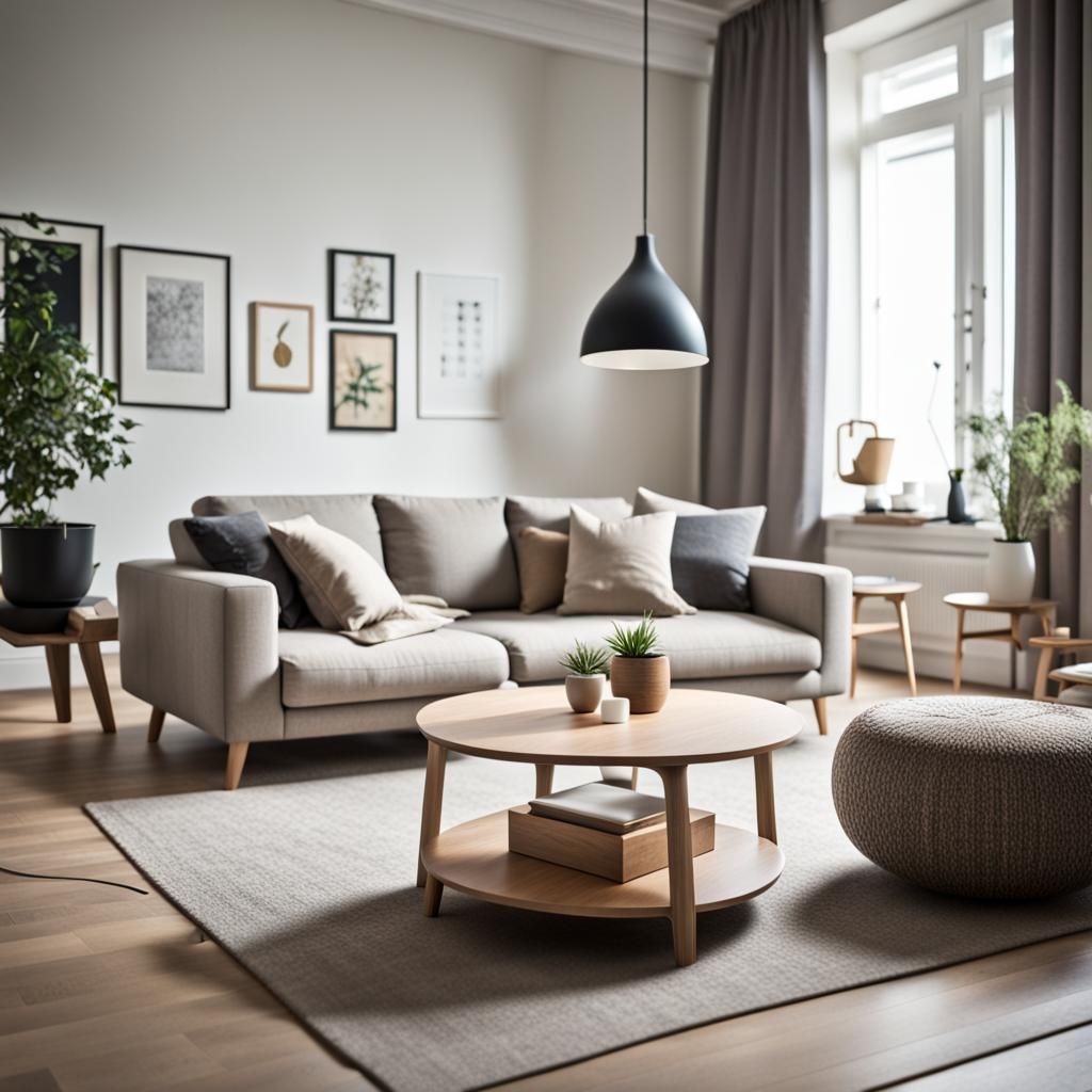 Nordic Furniture in Living Room: Professional Photography