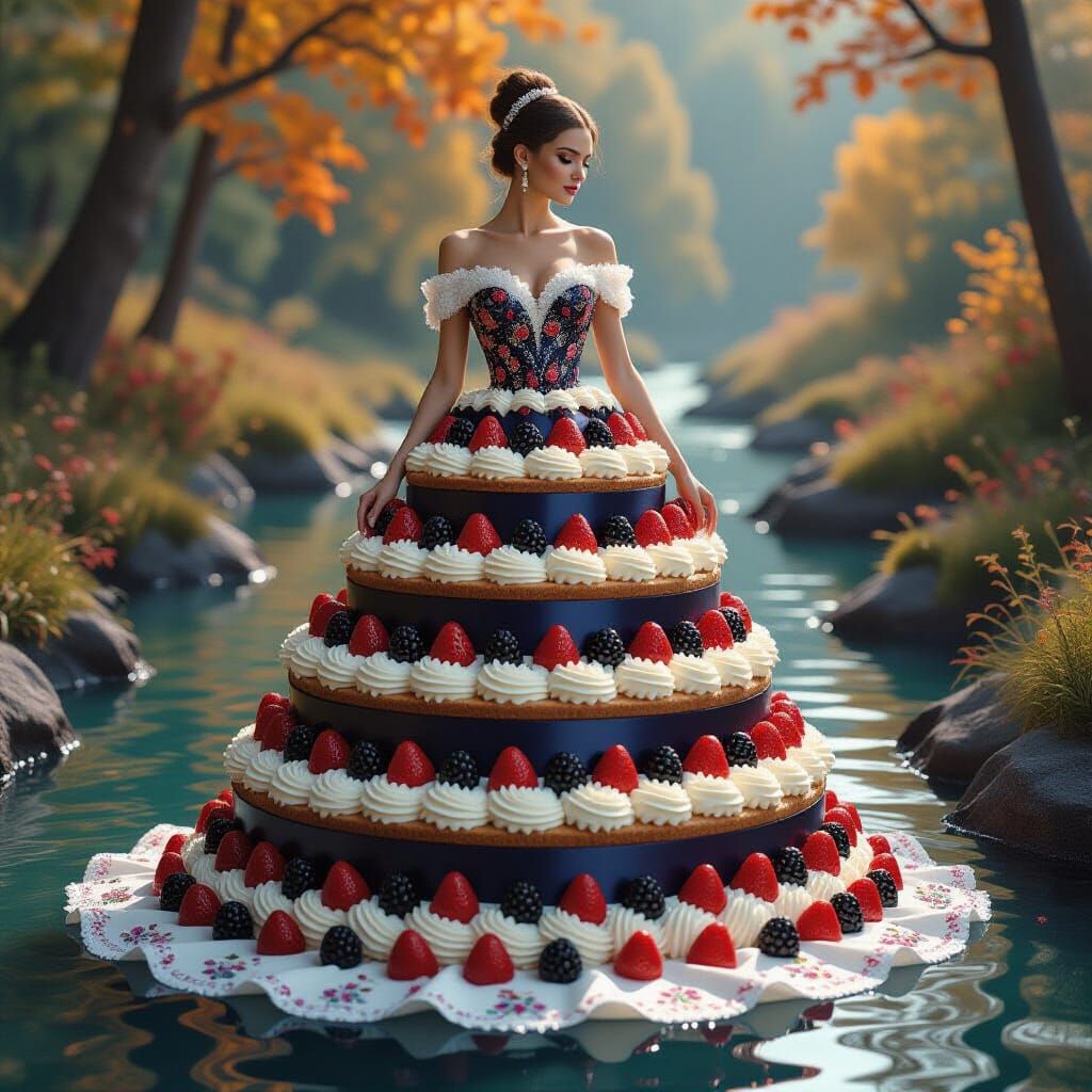 Haute Couture Blueberry Cake Dress by Scandinavian Creek