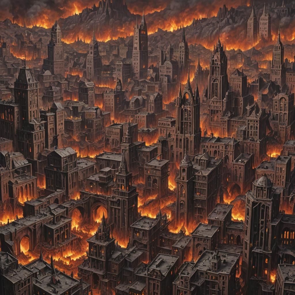 Iron City of Dis: A Hellish Landscape