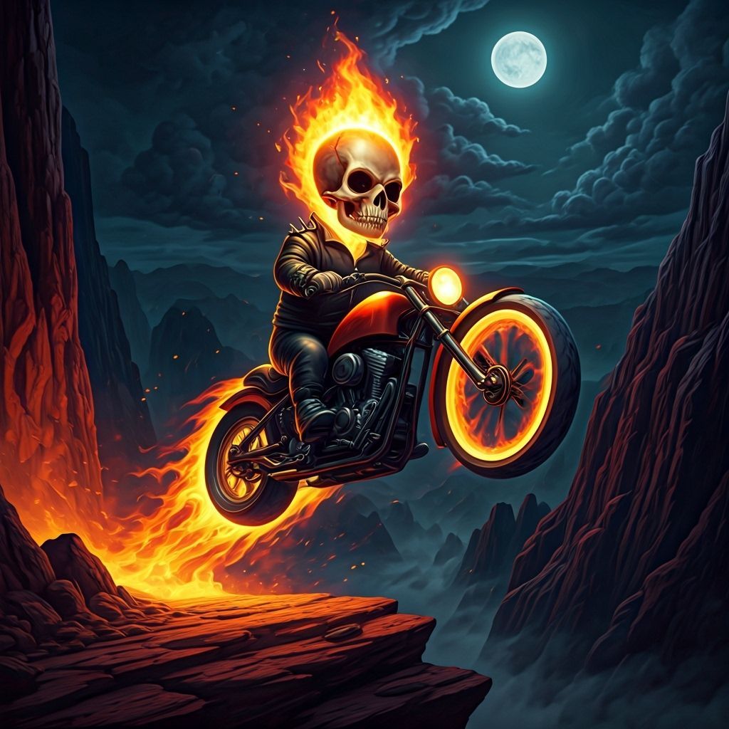A baby ghost rider