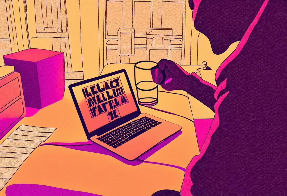 Cheerful Middle-Class Lithuanian Man Connects with Friends V...