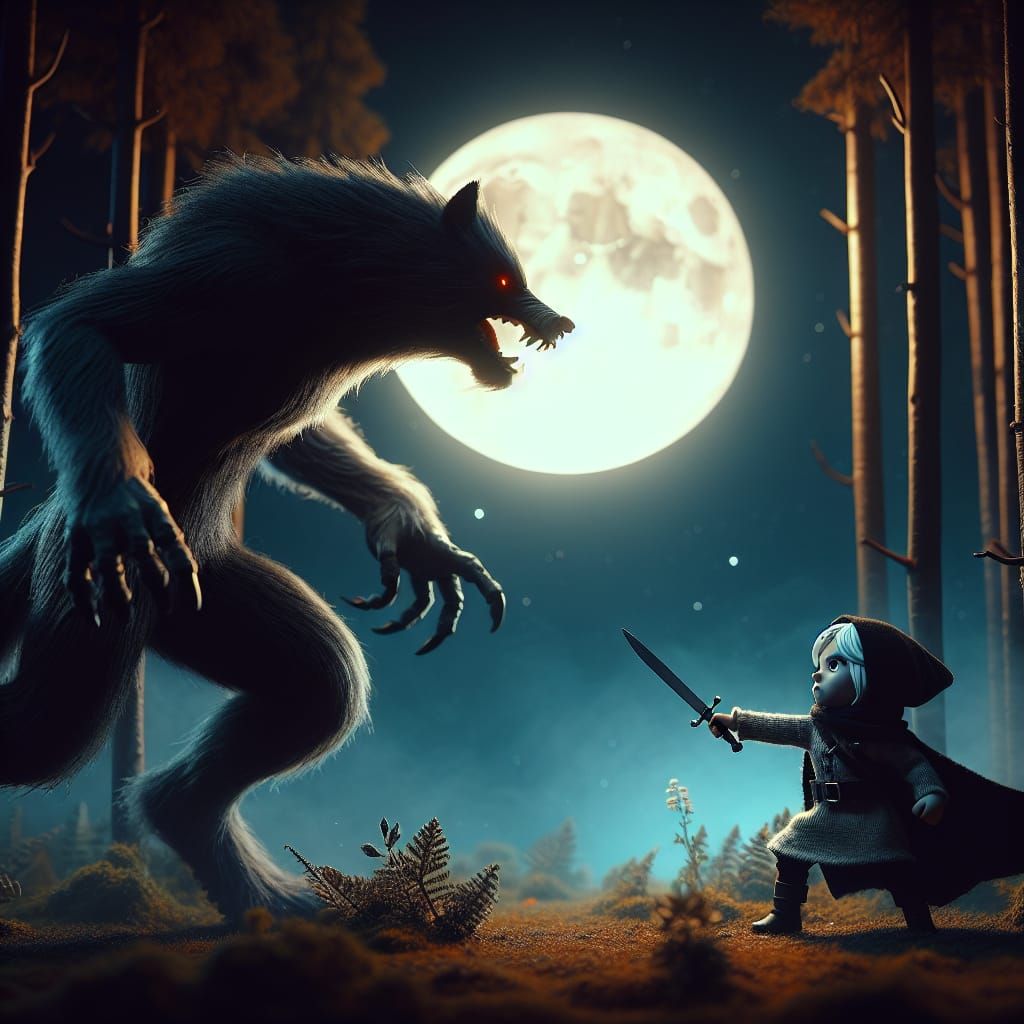 Gnome vs Werewolf: Cinematic Forest Battle