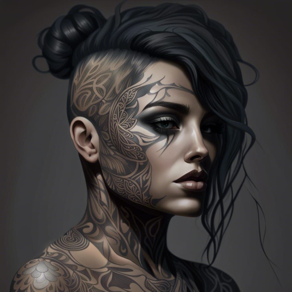 Intimidating Greek Goddess Full Sleeve Tattoo Design