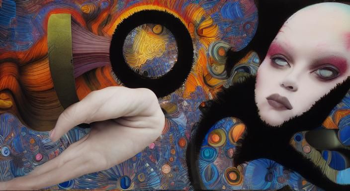 Albino Punk Prophets in Surreal Wasteland Collage