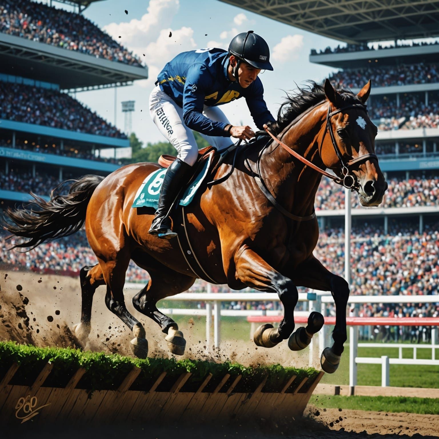 Majestic Horse Steeplechase at the Olympic Games