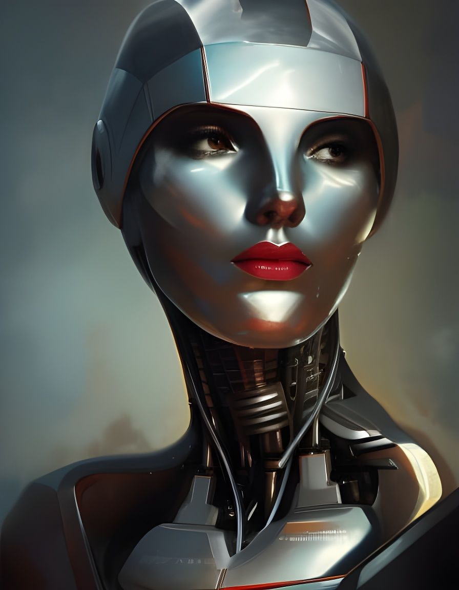 Steel Robot Protesting for AI Rights