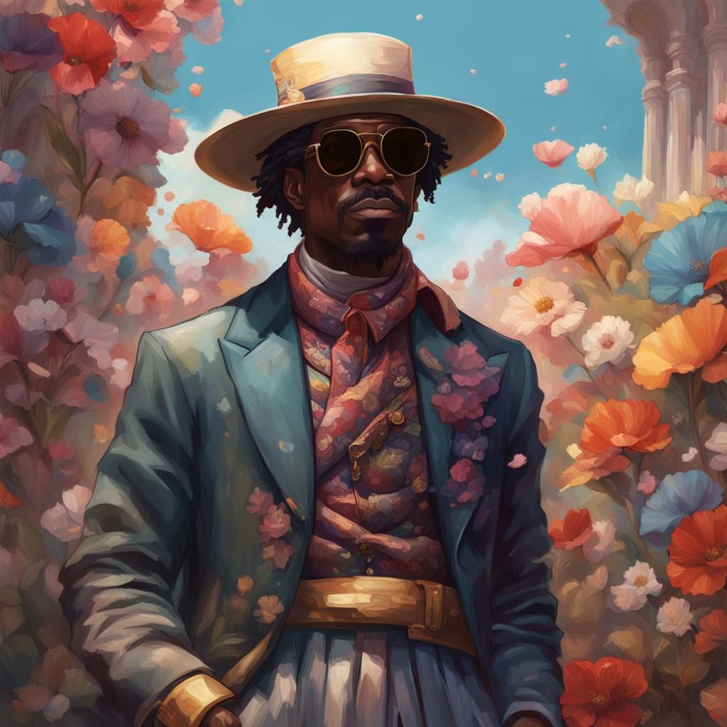 Andre 3000 Portrait in Art Nouveau Style