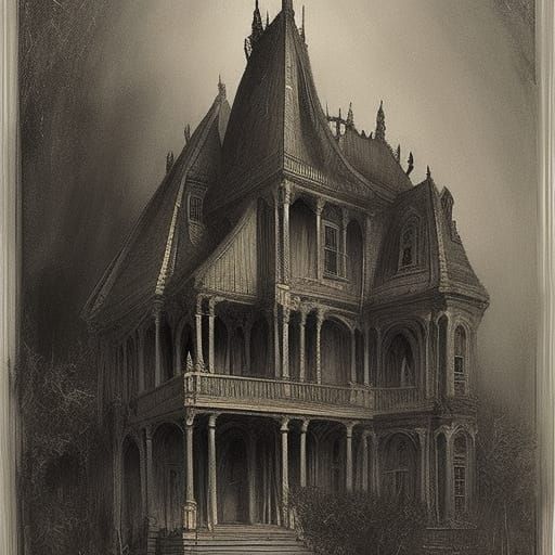 Gothic Horror House in Doré Style
