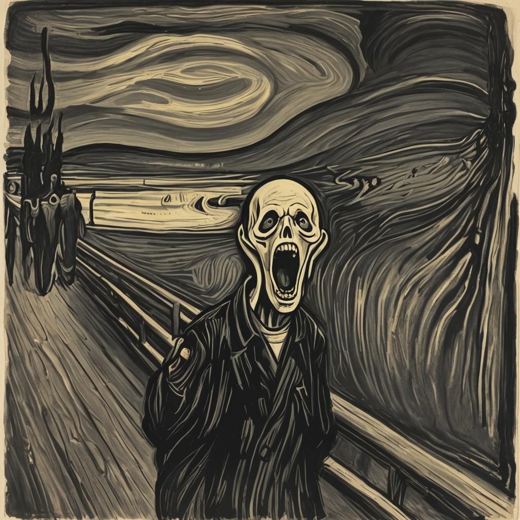 Sinister Scream: A Dark Fantasy Portrait