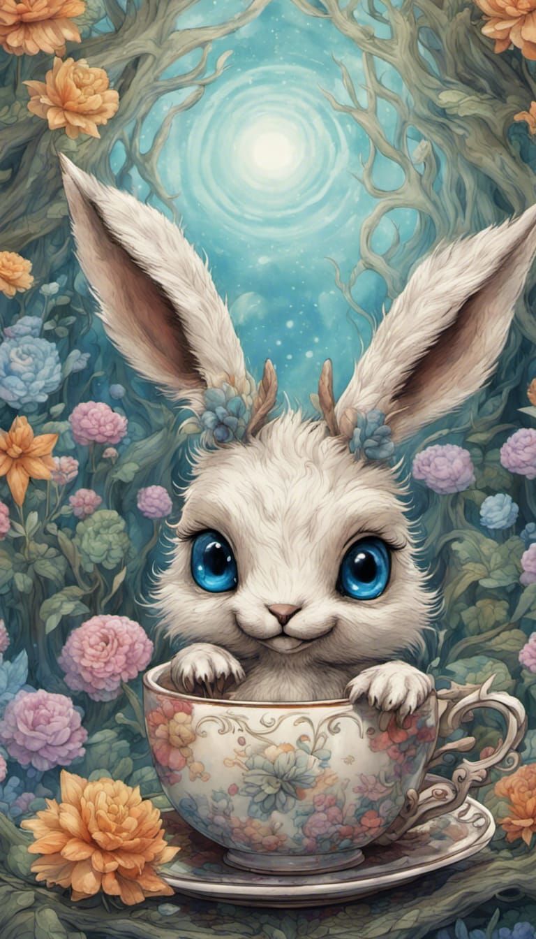 just a pre-tea cute baby jackalope