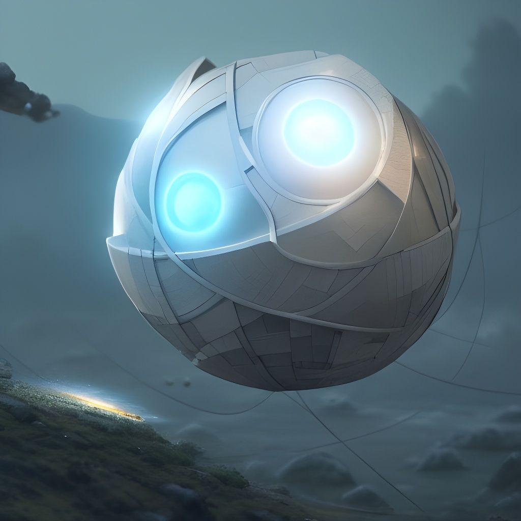 Floating Spheres in Shounen Fantasy Anime Style