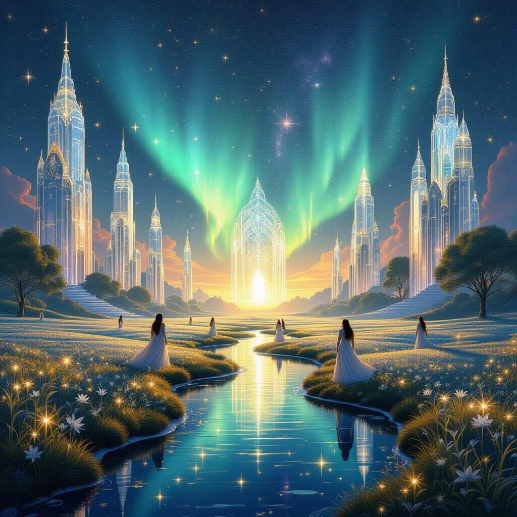 Ethereal Garden at Eternity's Threshold