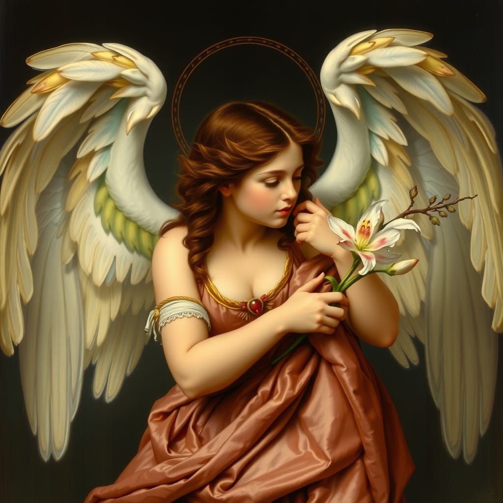 Baroque Angel in Vernal Bloom