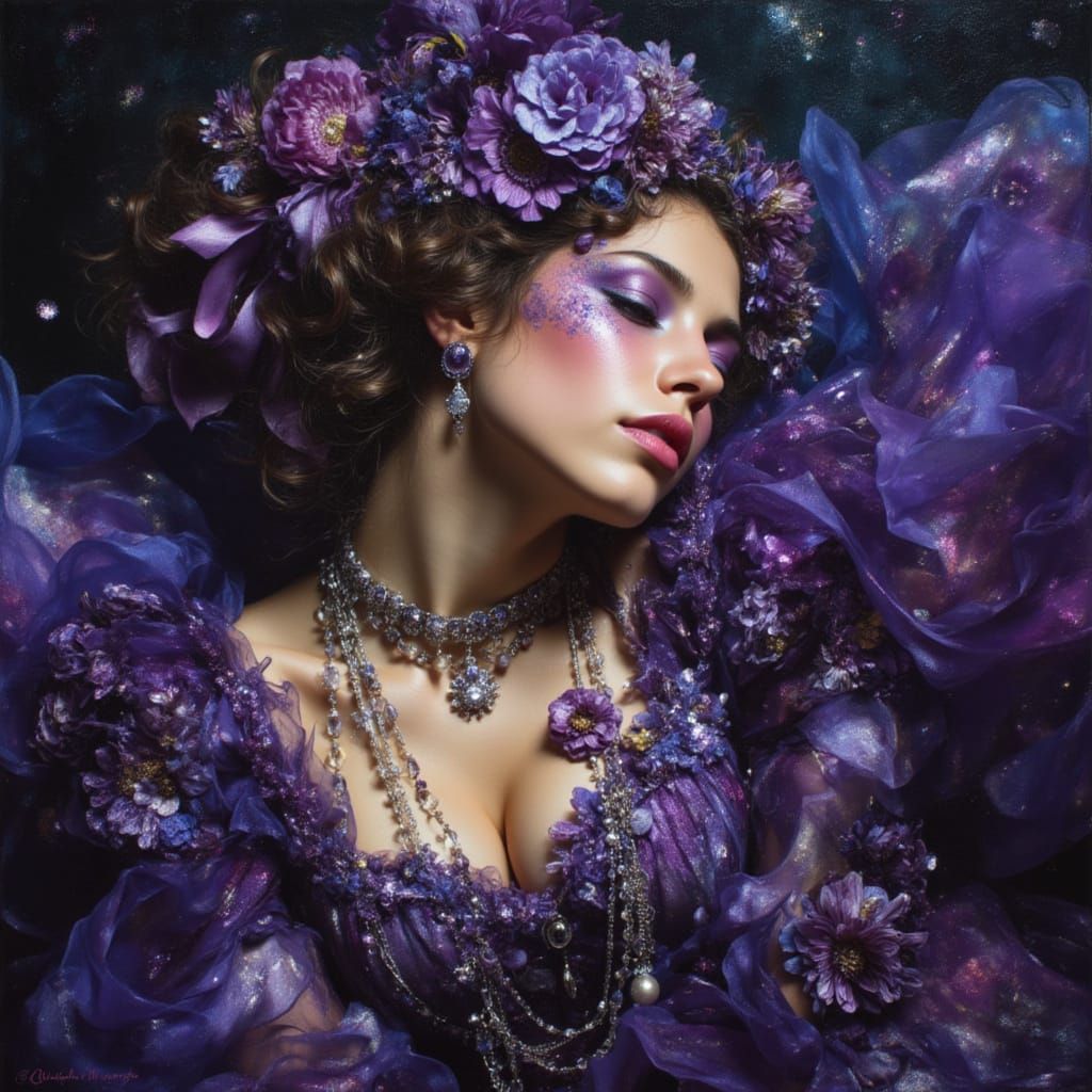 Cosmic Opulence in Lavish Baroque Style