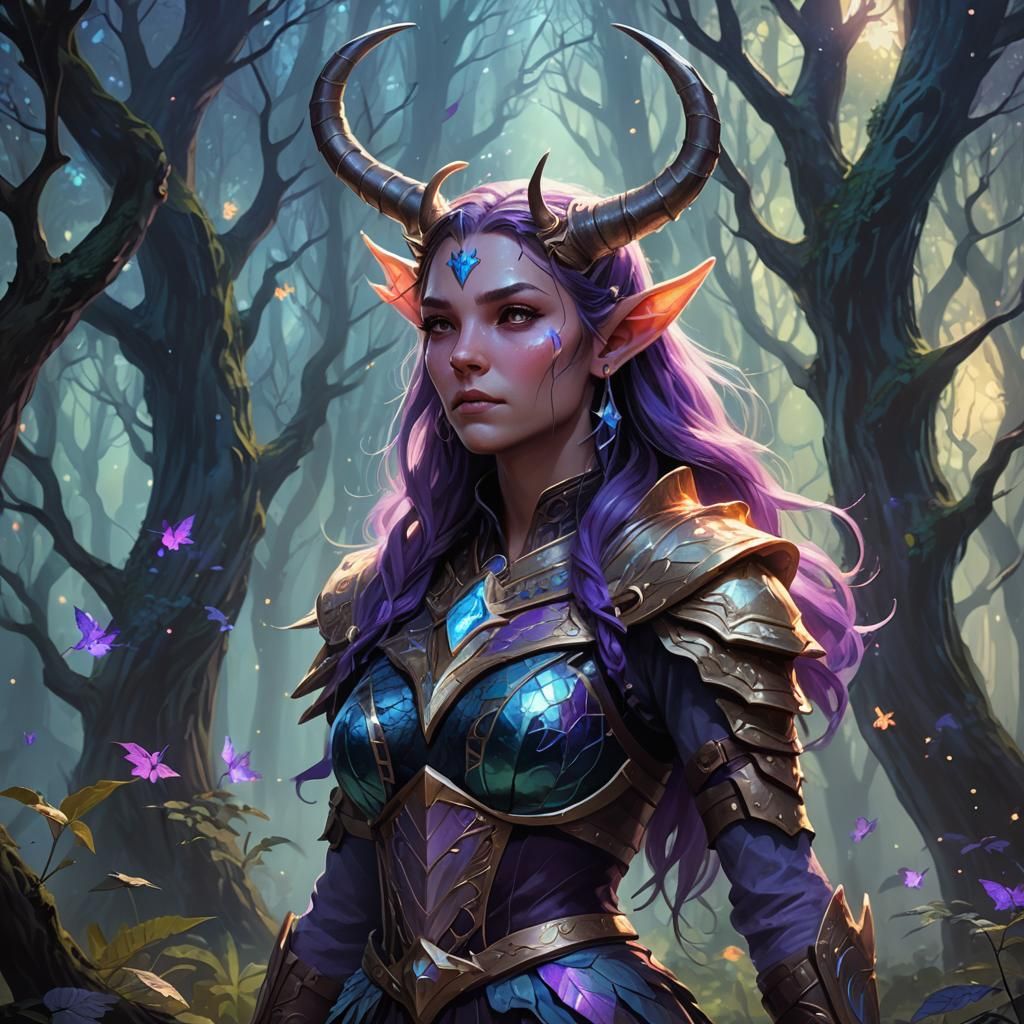Fantasy Female Creature in Mystical Forest