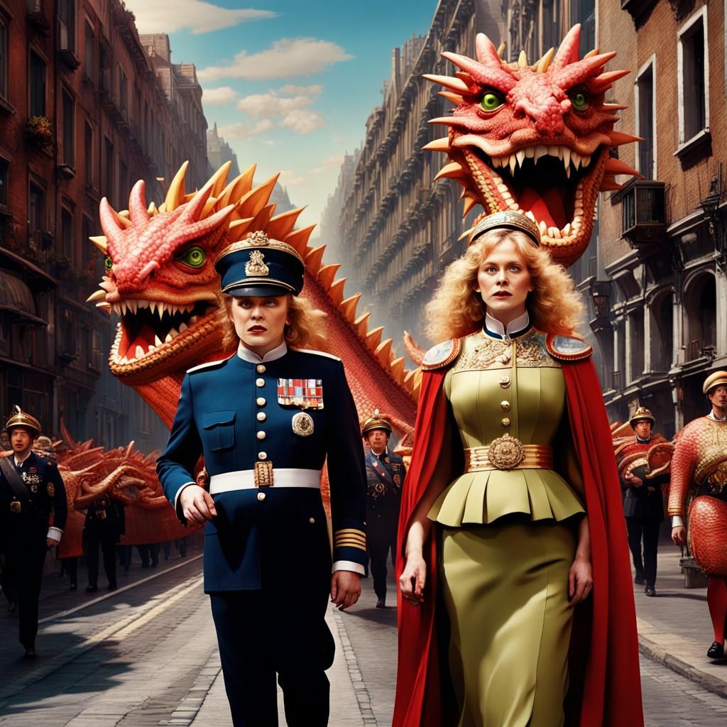 Fantastical Venetian Scene with Empress and Musician