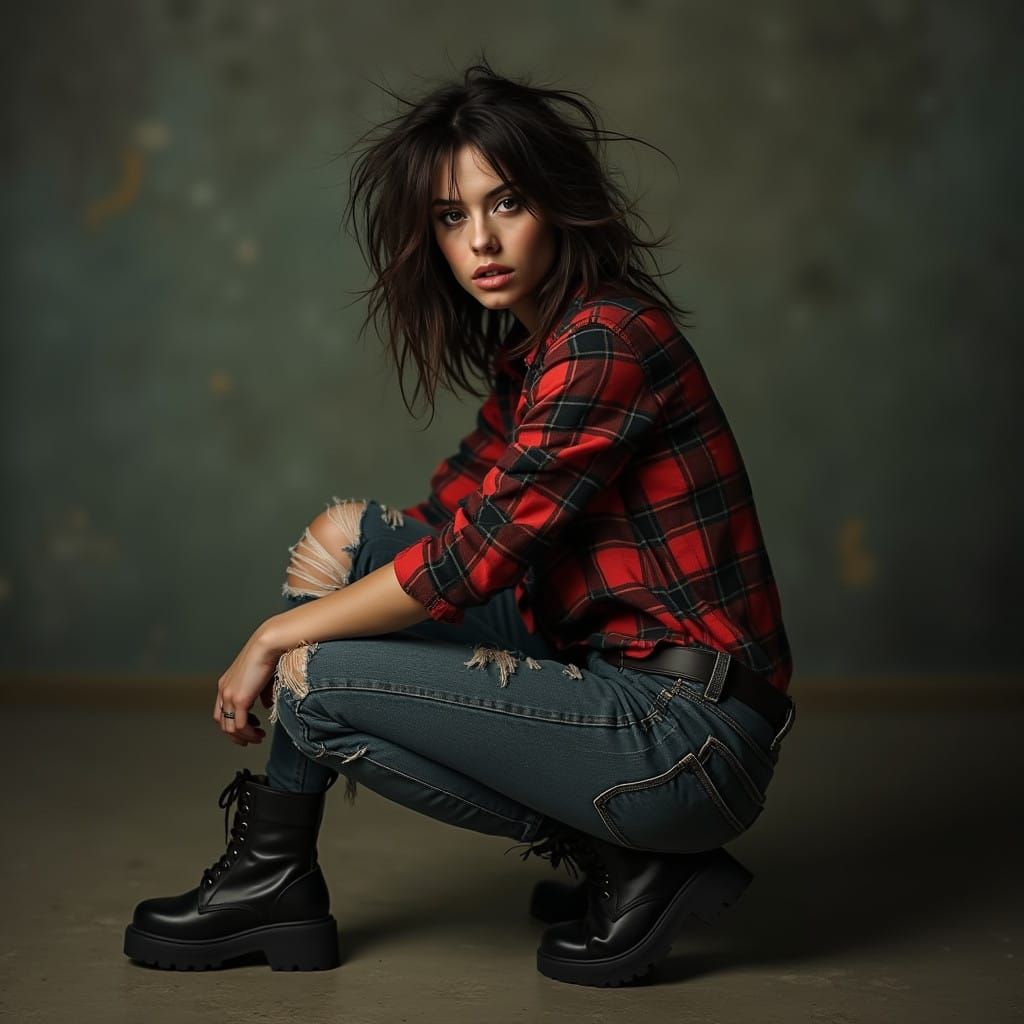 Rough-Luxe Grunge Beauty in Moody Atmosphere