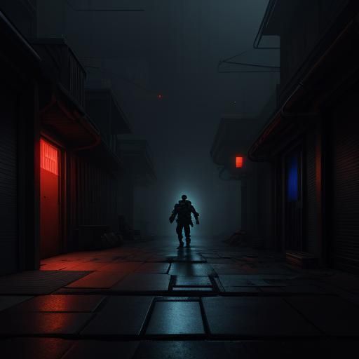 Dark Alley Sniper: Hyperrealistic Masterpiece