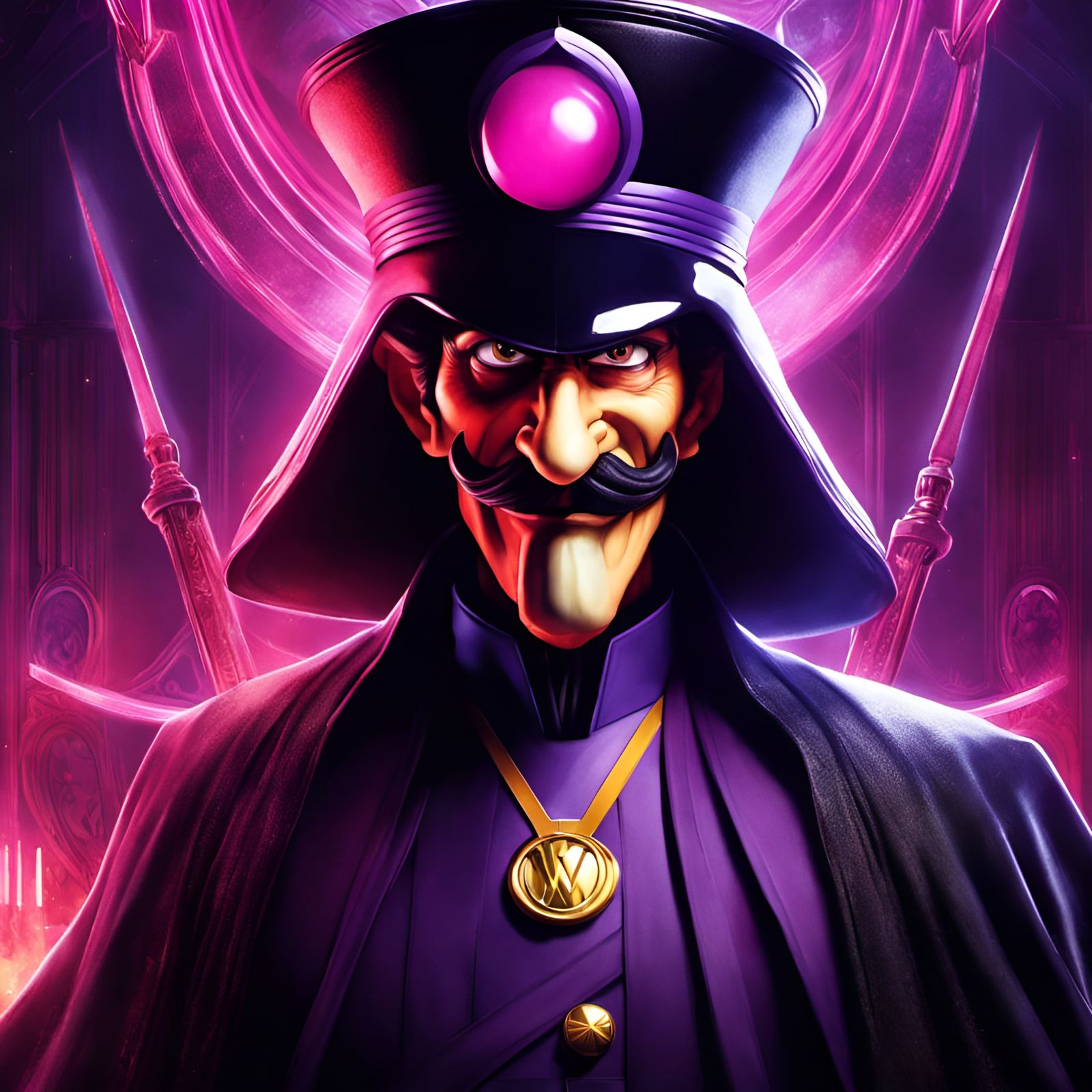 Waluigi as Sith Lord Portrait