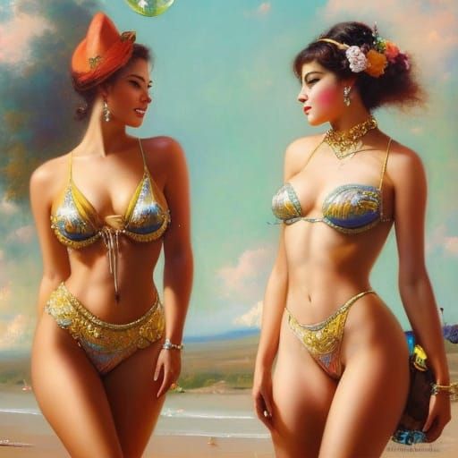 Princess Belle at Burning Man: Hyperrealistic Color Portrait