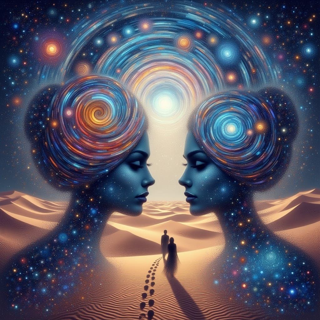 Celestial Guidance to Cosmic Home: Astral Illustration