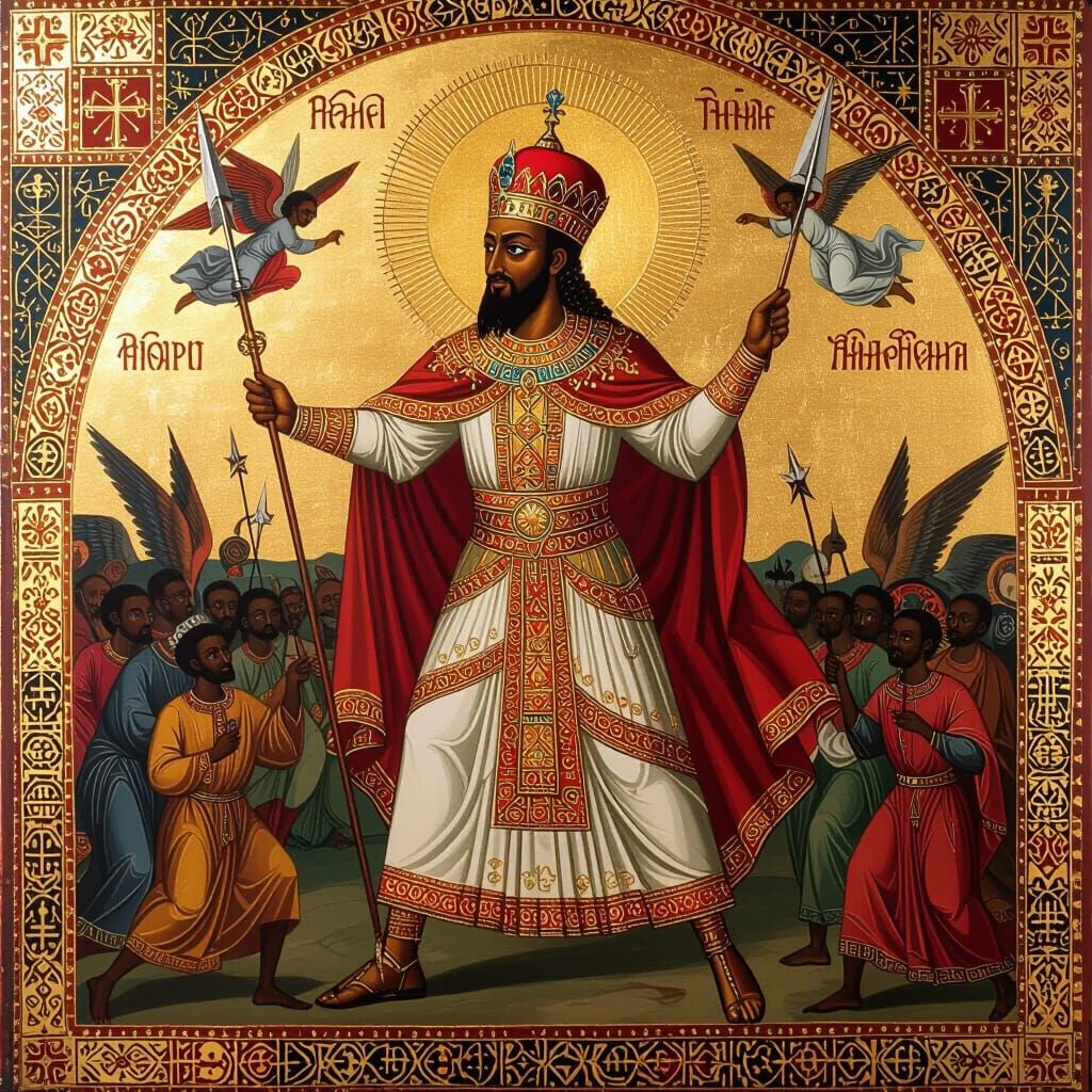 Haile Selassie Triumphs Over Mussolini in Icon Style