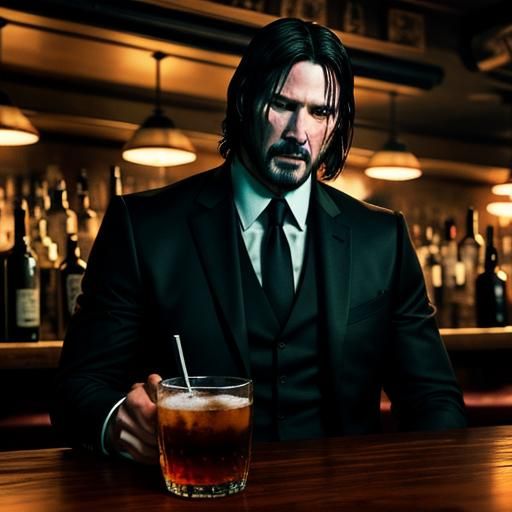 John Wick and Frank Castle at a Bar