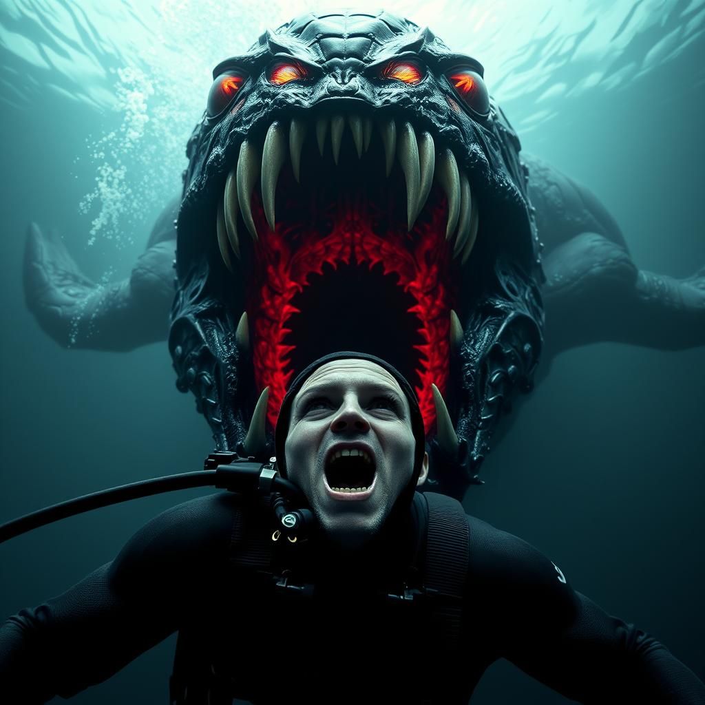 Diver's Nightmare: Bloop Cryptid Emerges from the Deep