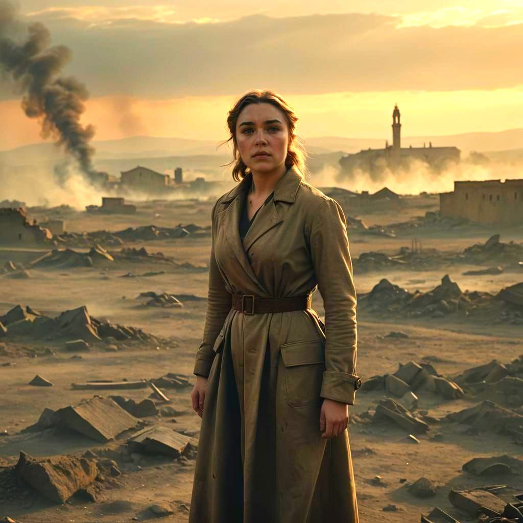 Florence Pugh as Olga: Cinematic Film Still