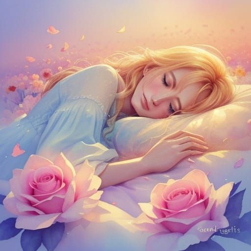 Falling in Love: Dreamy Watercolor Digital Art