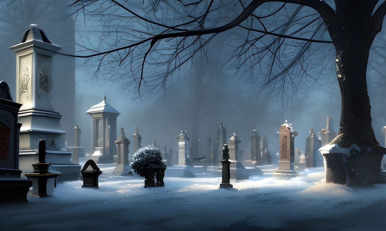 Melting Snow Cemetery Concept Art