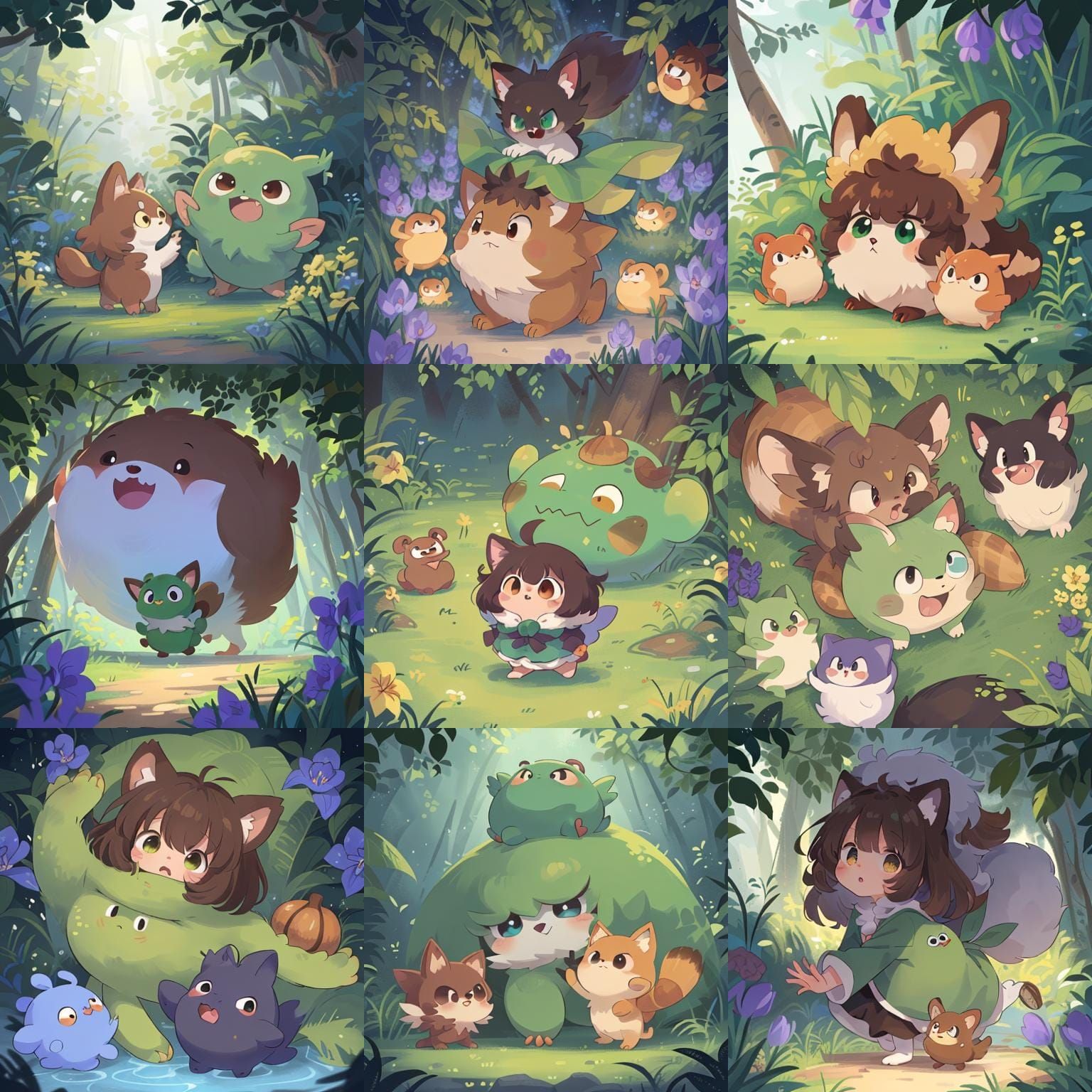 Fuzzy Chestnut Creature with Expressive Eyes