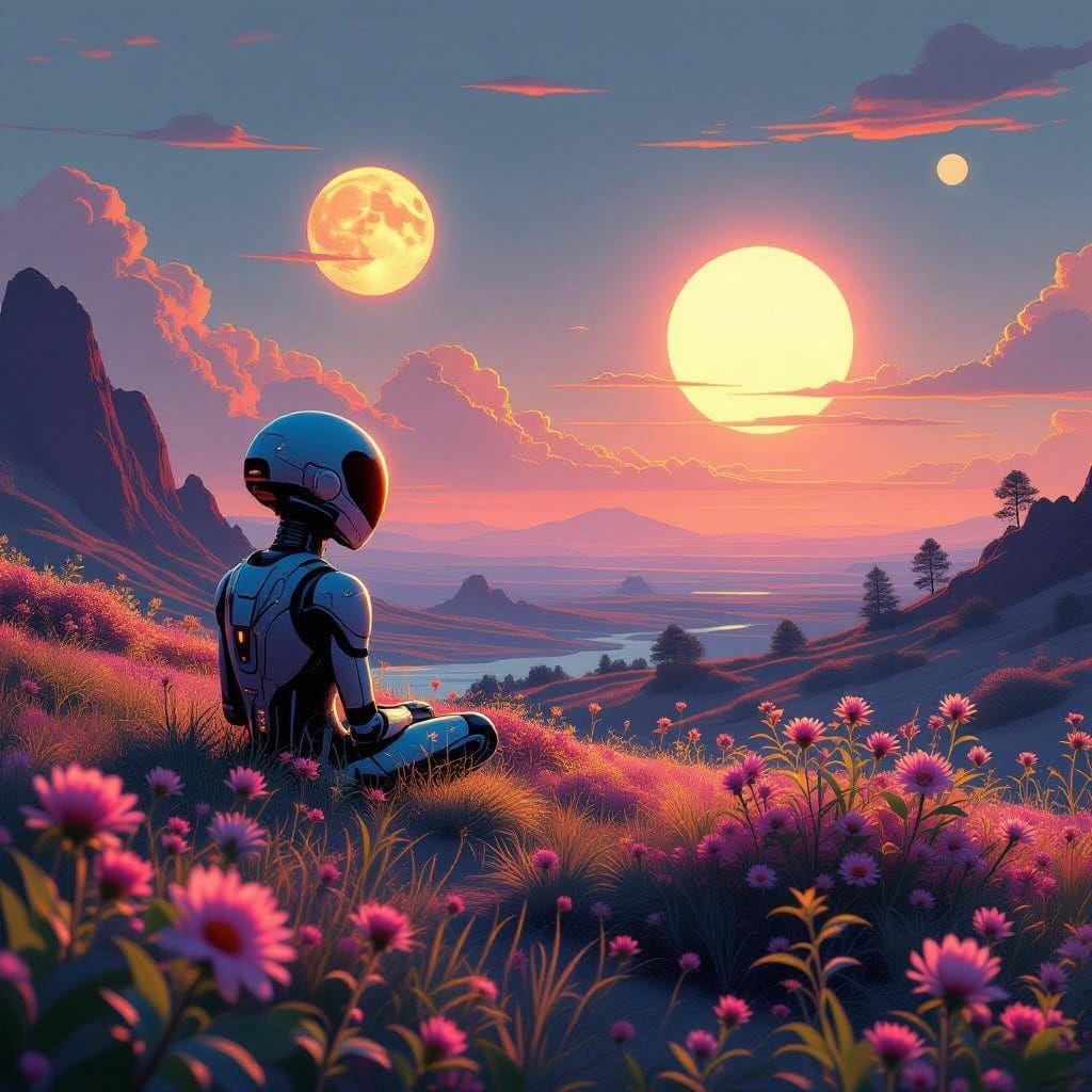 Beneath Twin Suns, an Iridescent Realm Unfolds