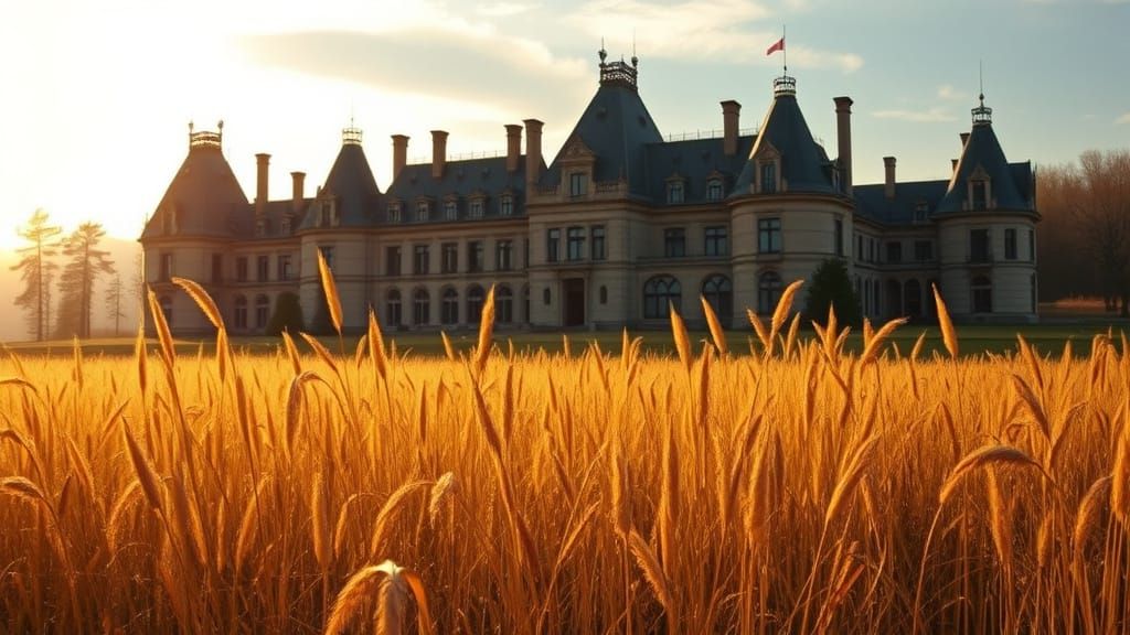 Golden Afternoon Chateau in Autumnal Comfort