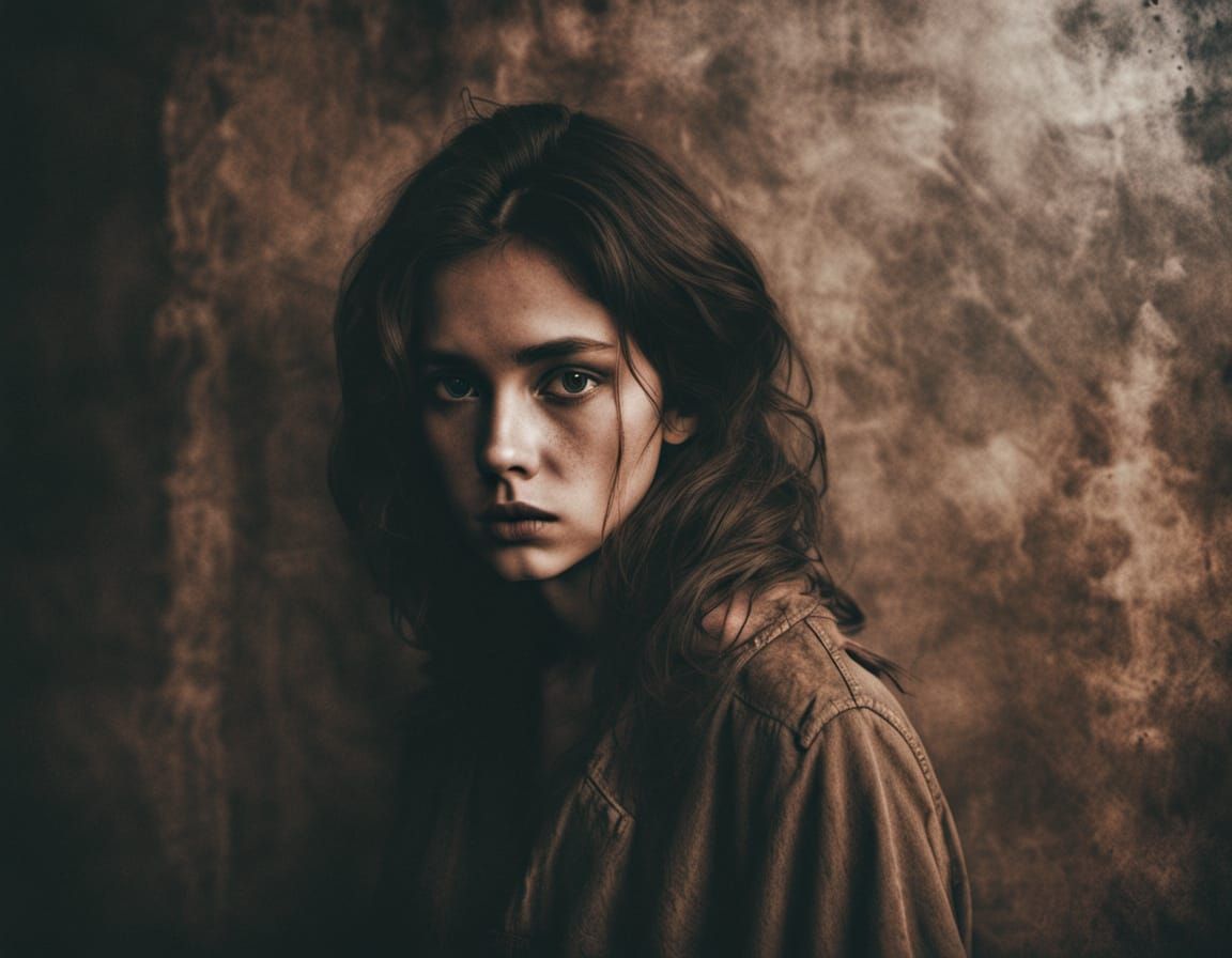 Moody Grunge Photo of a Person Being Robbed