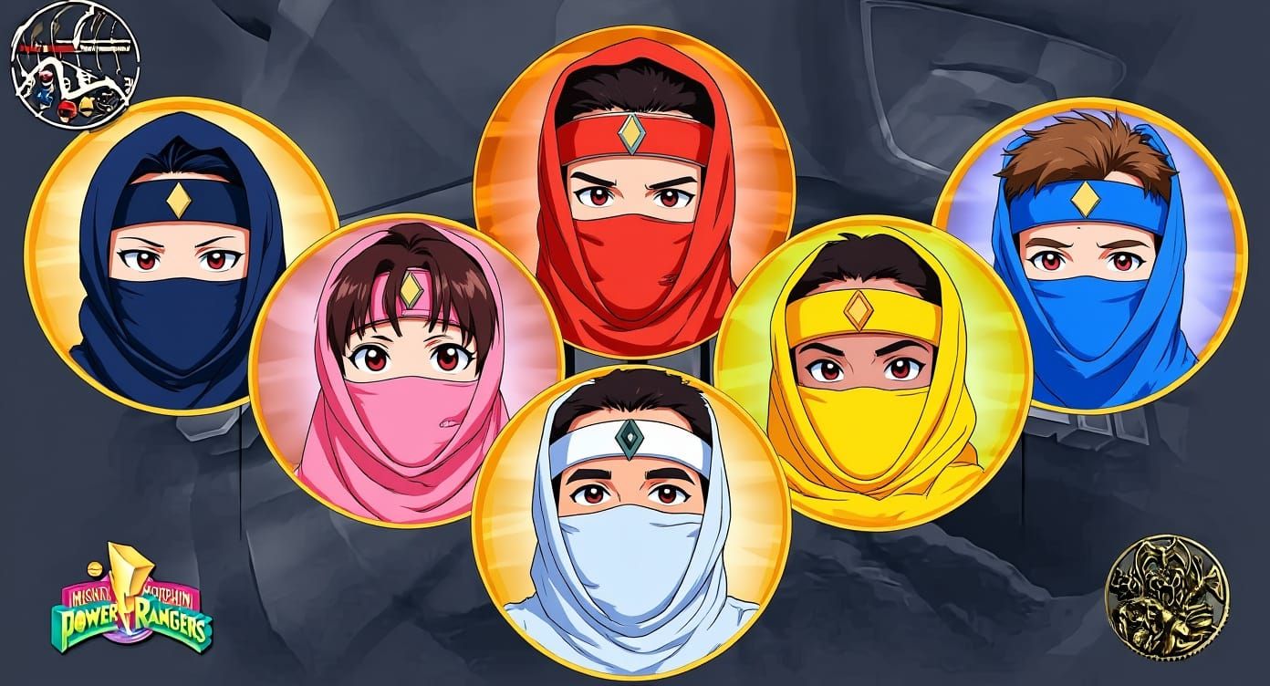 Power Rangers Ninja Morph in Anime Style