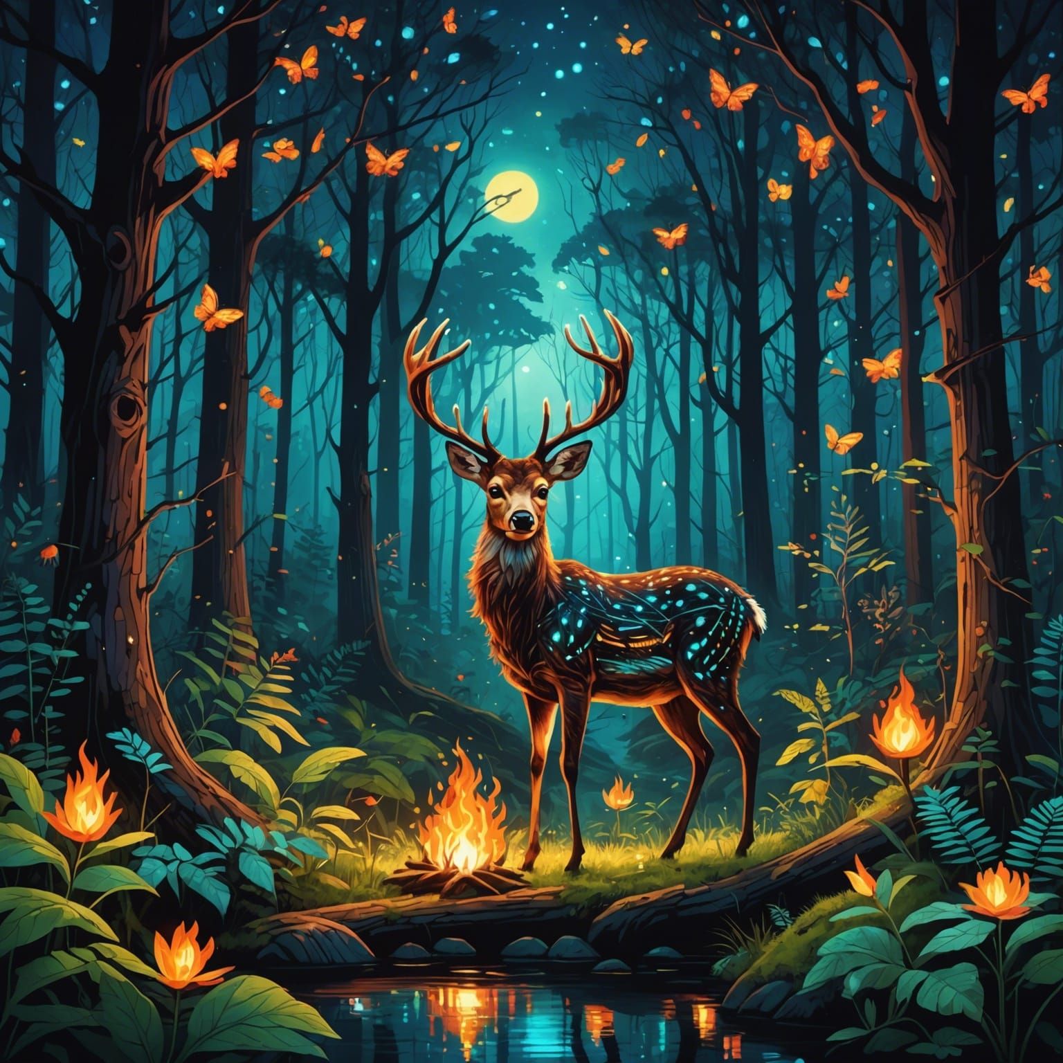 Forest at night