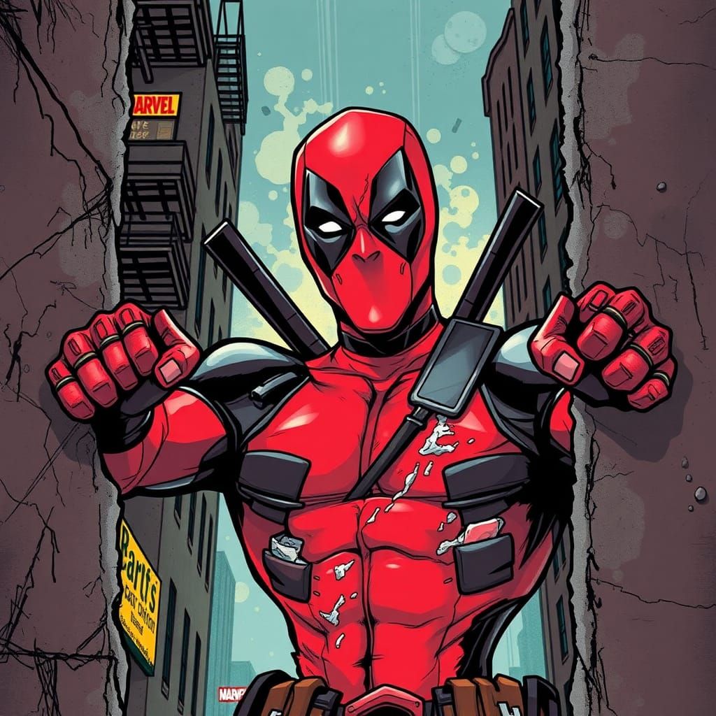 Deadpool Breaks the Fourth Wall in Comic Book Style