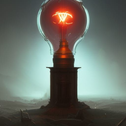 Electric Bulb in Dark Fantasy Style