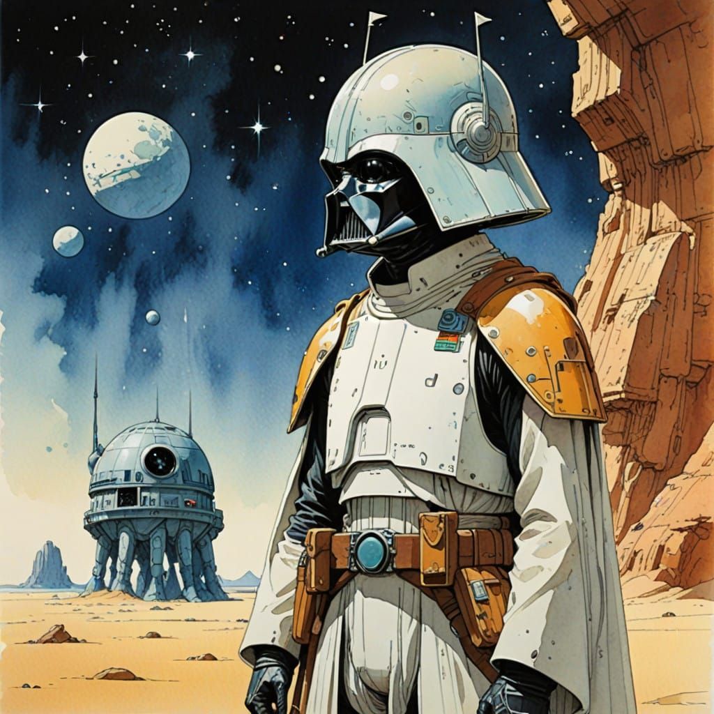 Surreal Space Opera in Whimsical Watercolor