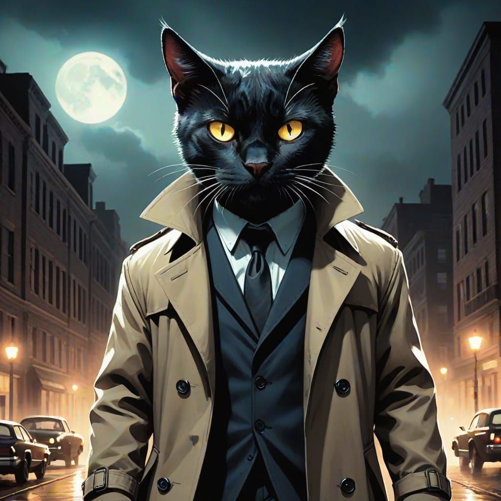 Feline Detective Investigates Paranormal Mysteries in Noir