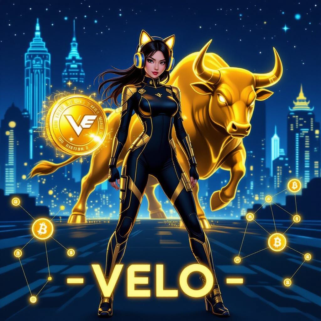 Futuristic Gamer Girl in Cyberpunk Cityscape