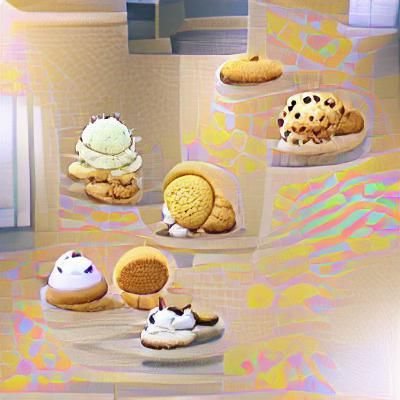 Delicious Cream Cookie Collection Still Life