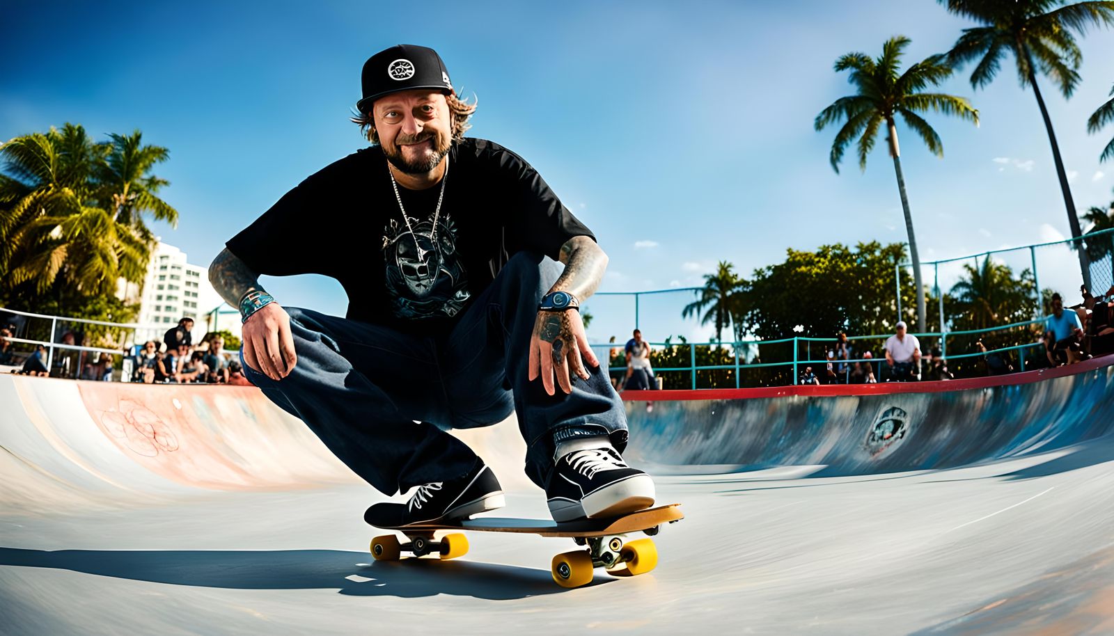 Bam Margera Skates at Miami Beach Skate Park