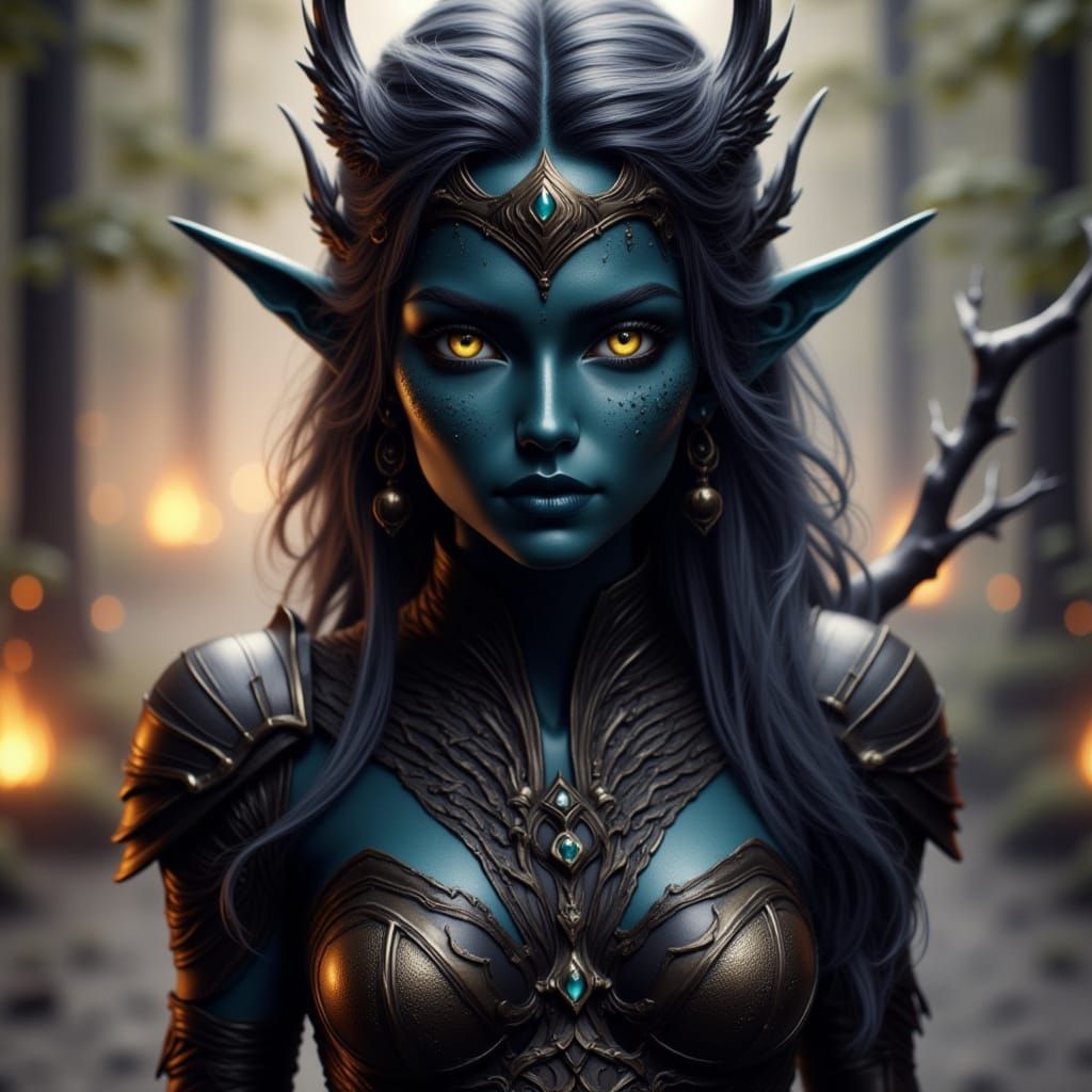 Dark Elf in a Gothic Fantasy Setting