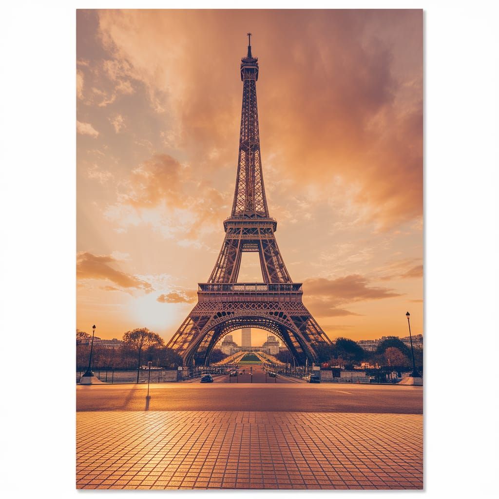 Eiffel Tower at Sunset: A Parisian Romance