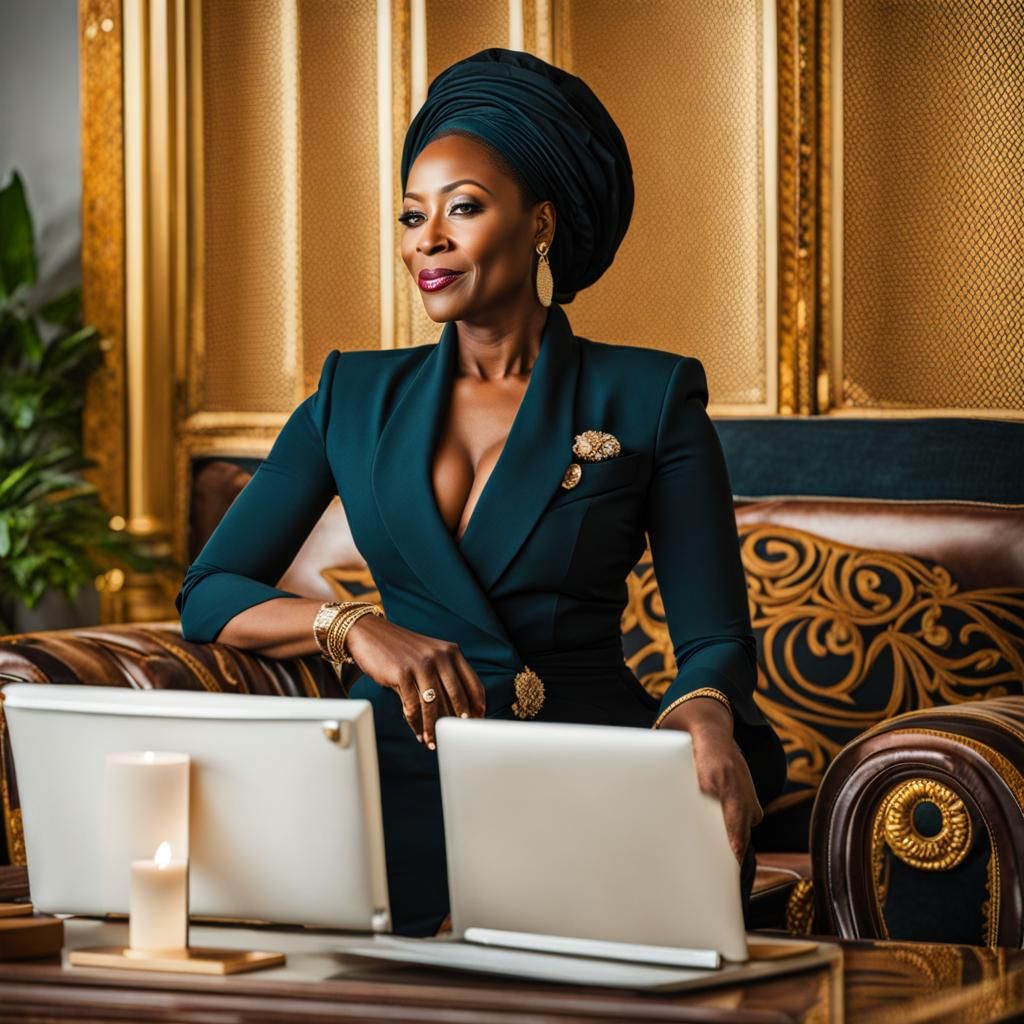 Elegant African Woman Portrait: Modern Style