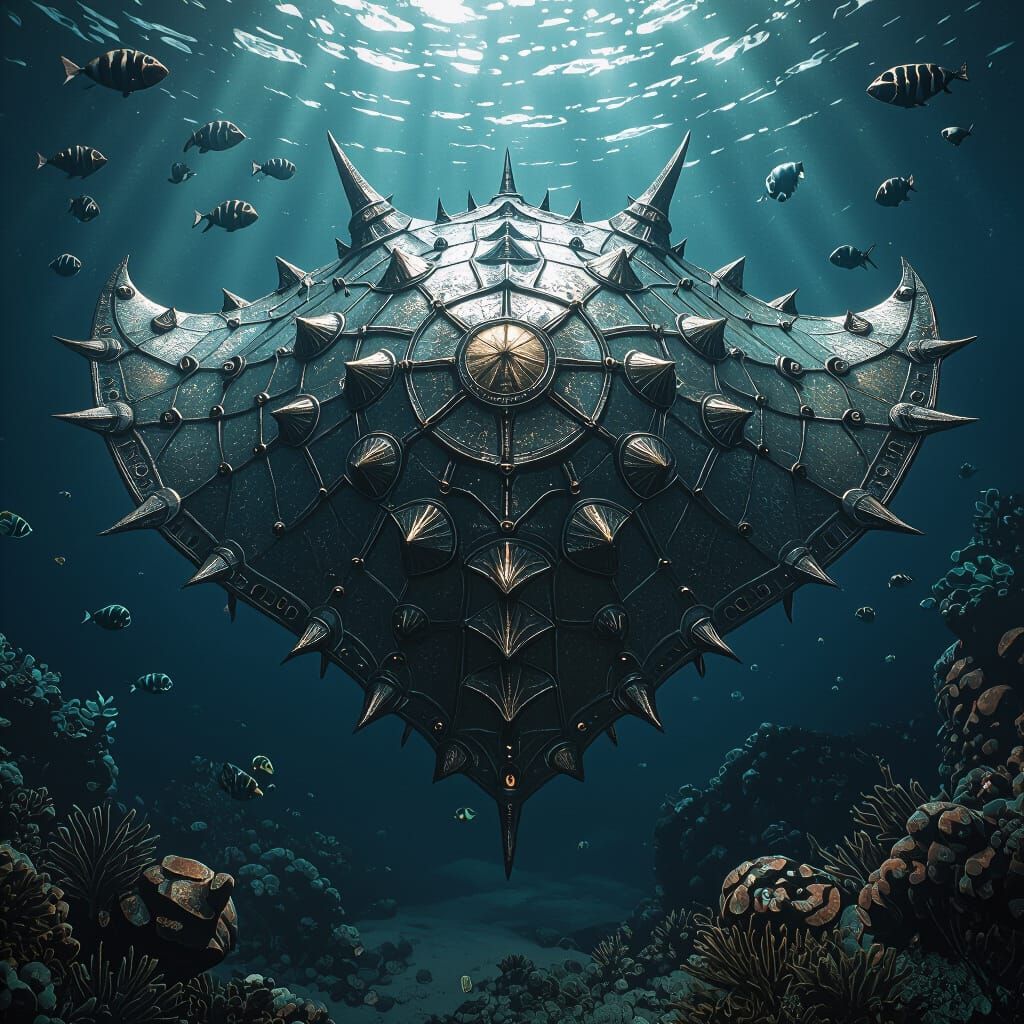 Shellback Rays: Dark Fantasy Concept Art Masterpiece